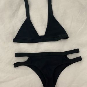 Mikoh Black Bikini Set Size Medium